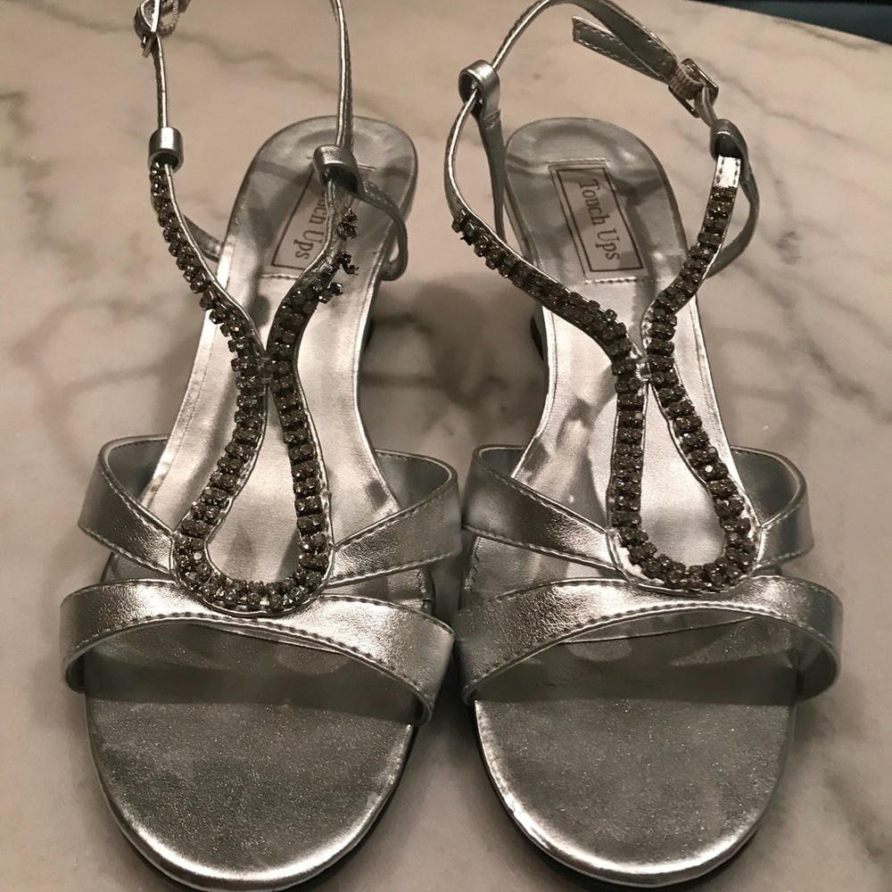 Silver Dressy Wedges